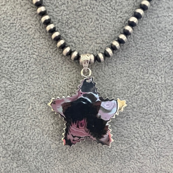 ❤️ Green Dahlia Kingman Turquoise Decorative Star 925 Statement Pendant 15.1 Gm - Picture 17 of 17